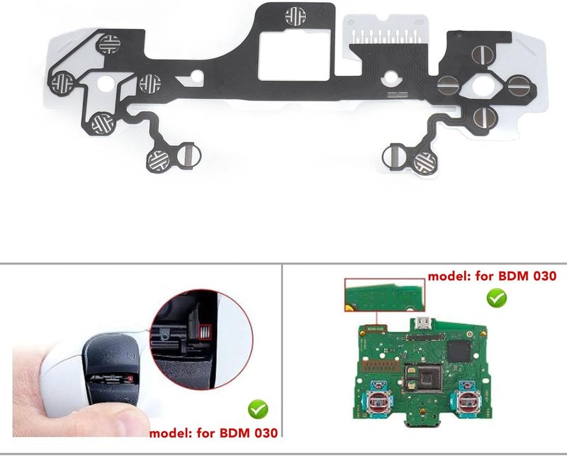 CCYLEZ Store 10pcs Conductive Film Repair Part with Ribbon Circuit Board, Flex Cable, for Controller, Compatible with BDM 030 - Image 3